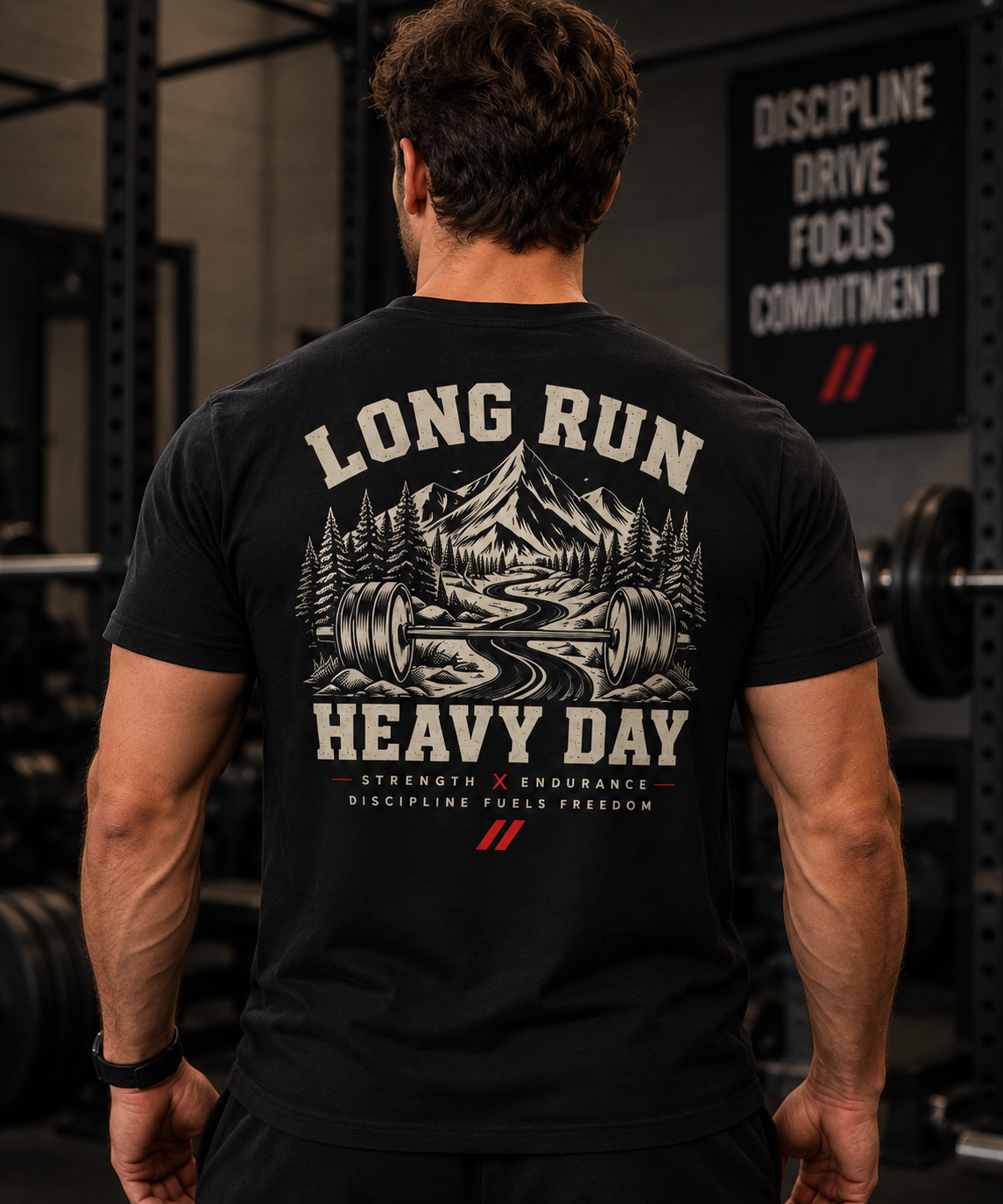 DUAL ENGINE — LONG RUN HEAVY DAY TEE