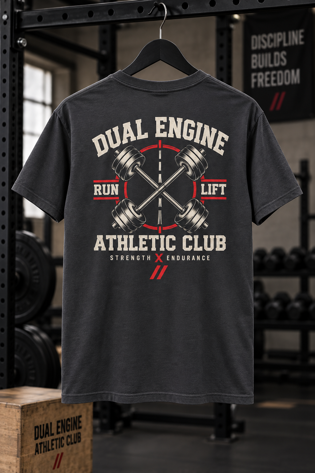 DUAL ENGINE — RUN // LIFT TEE