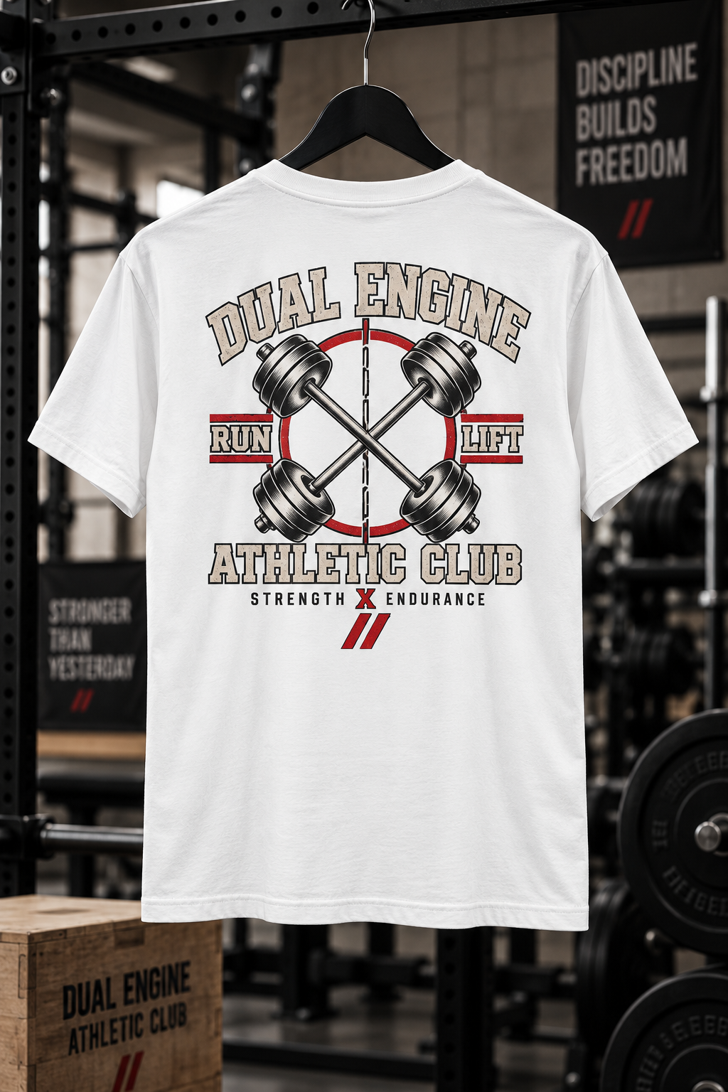 DUAL ENGINE — RUN // LIFT TEE