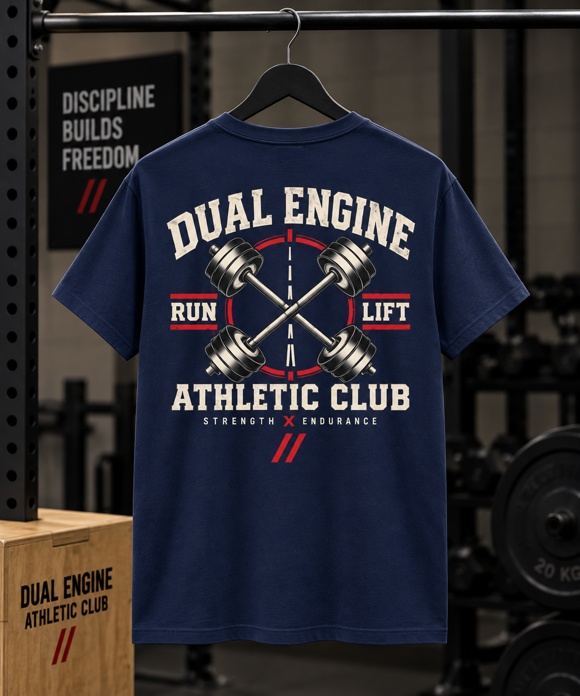 DUAL ENGINE — RUN // LIFT TEE
