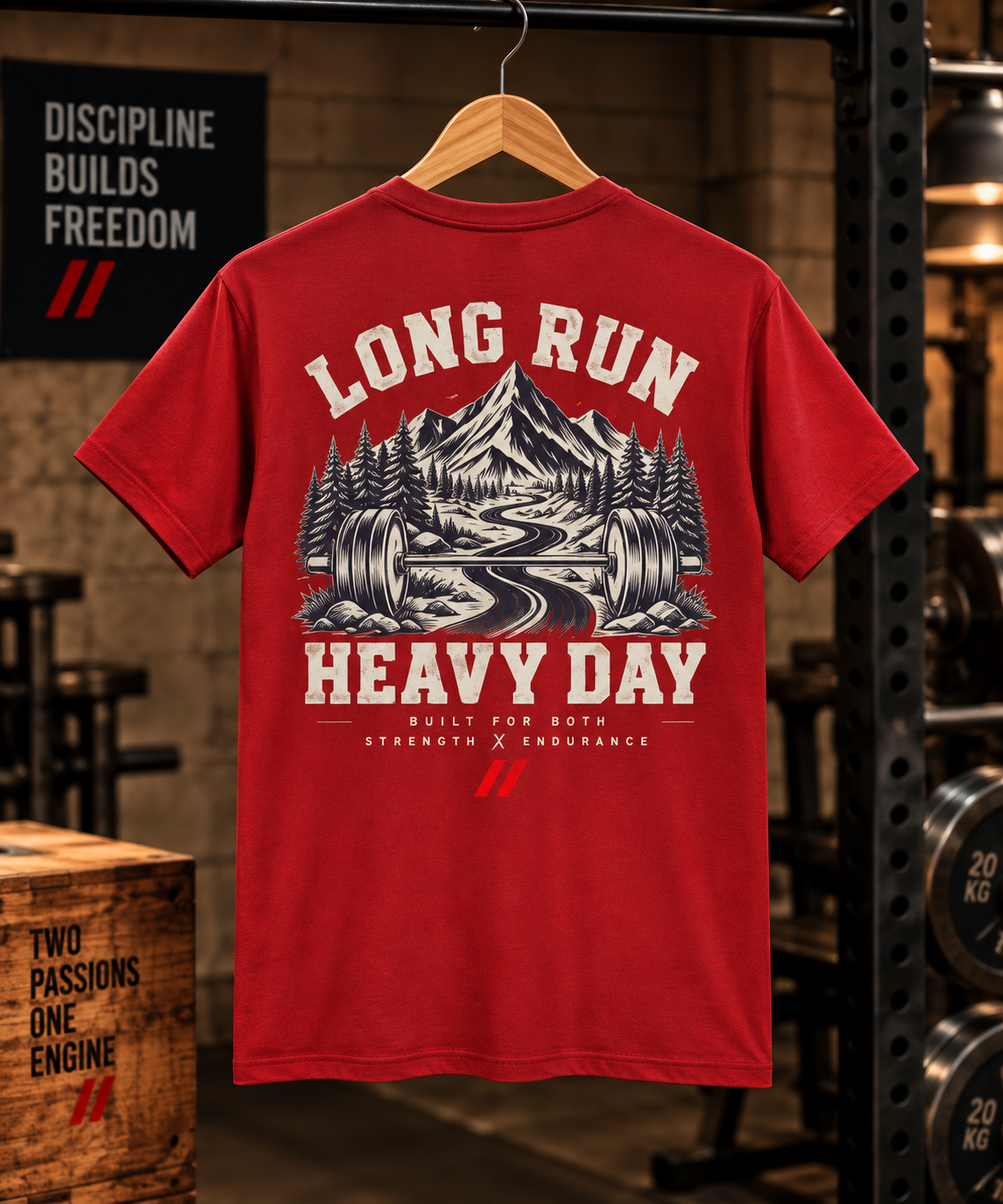 DUAL ENGINE — LONG RUN HEAVY DAY TEE