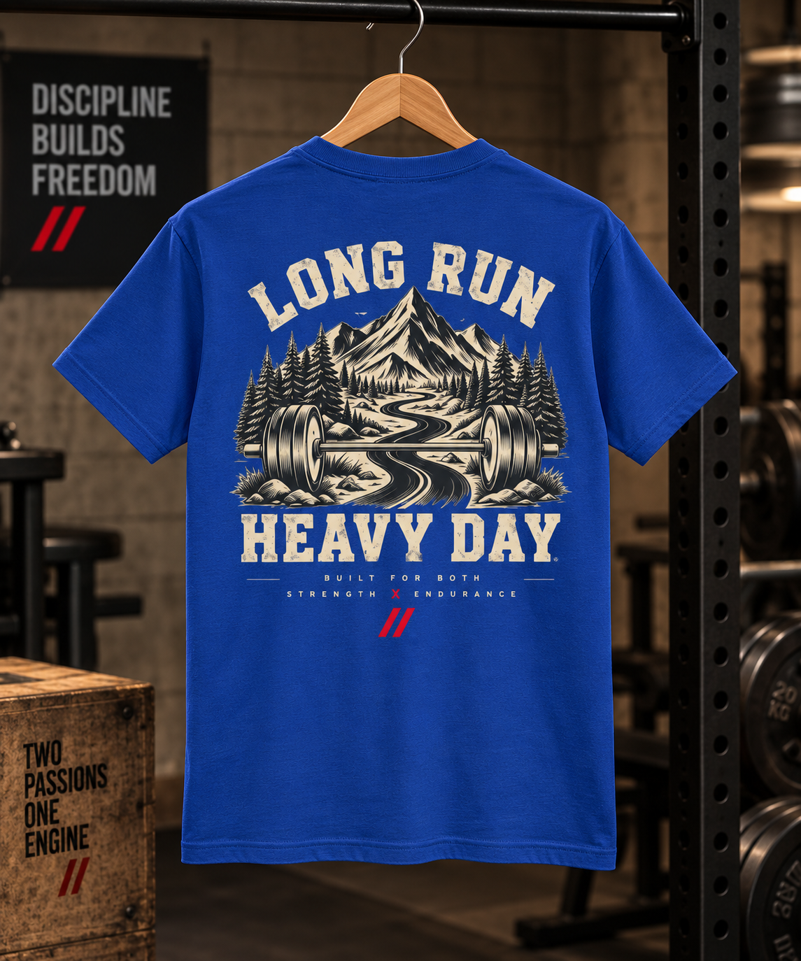 DUAL ENGINE — LONG RUN HEAVY DAY TEE