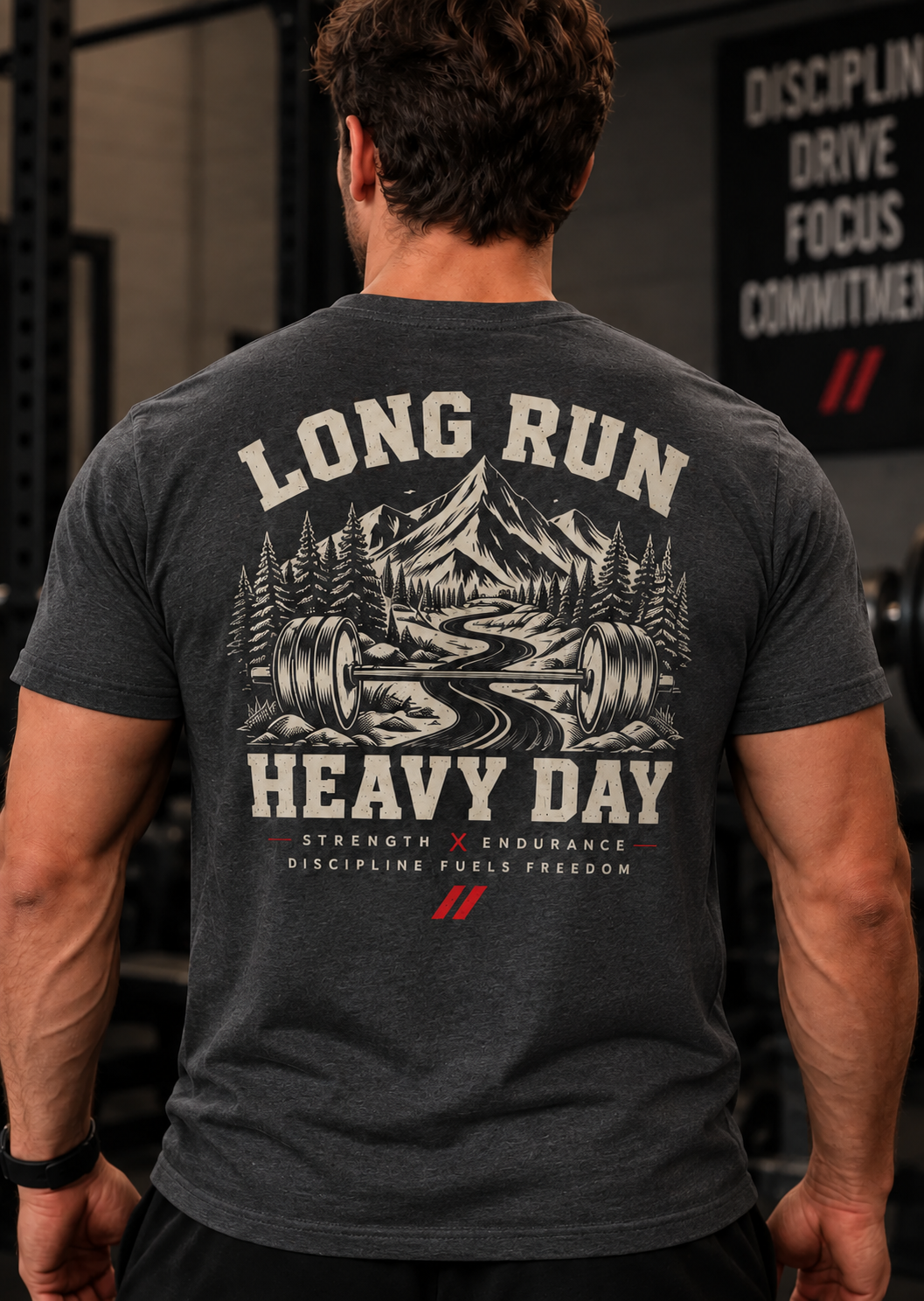 DUAL ENGINE — LONG RUN HEAVY DAY TEE